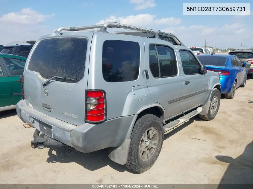 2003 Nissan Xterra Xe VIN: 5N1ED28T73C659731 Lot: 40762183