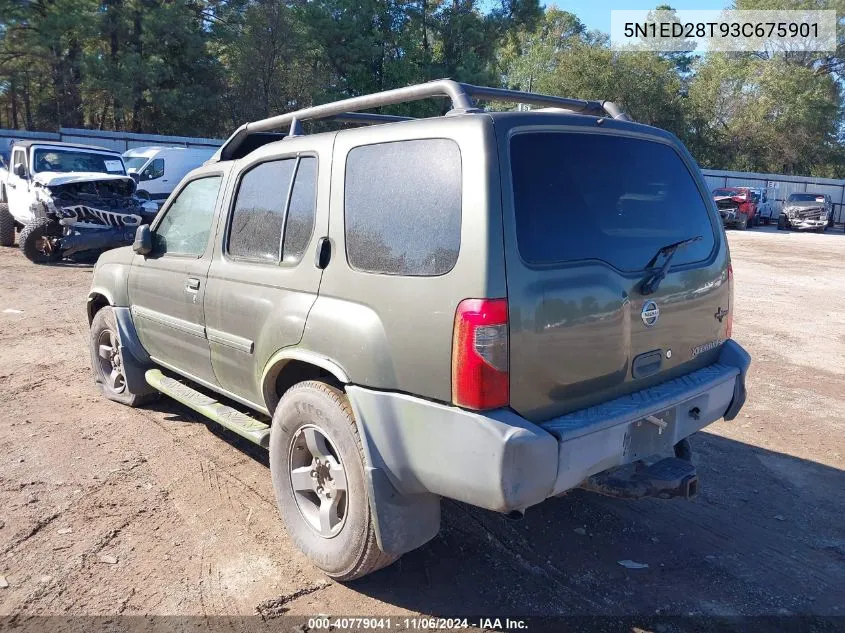 2003 Nissan Xterra Se VIN: 5N1ED28T93C675901 Lot: 40779041