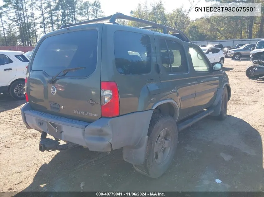 2003 Nissan Xterra Se VIN: 5N1ED28T93C675901 Lot: 40779041