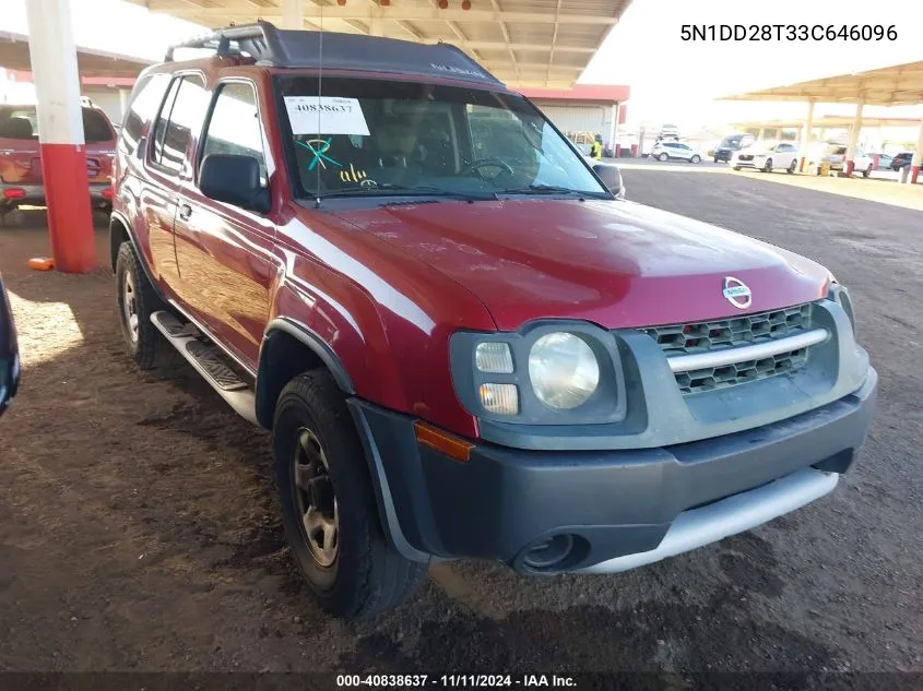 2003 Nissan Xterra Xe I4 VIN: 5N1DD28T33C646096 Lot: 40838637