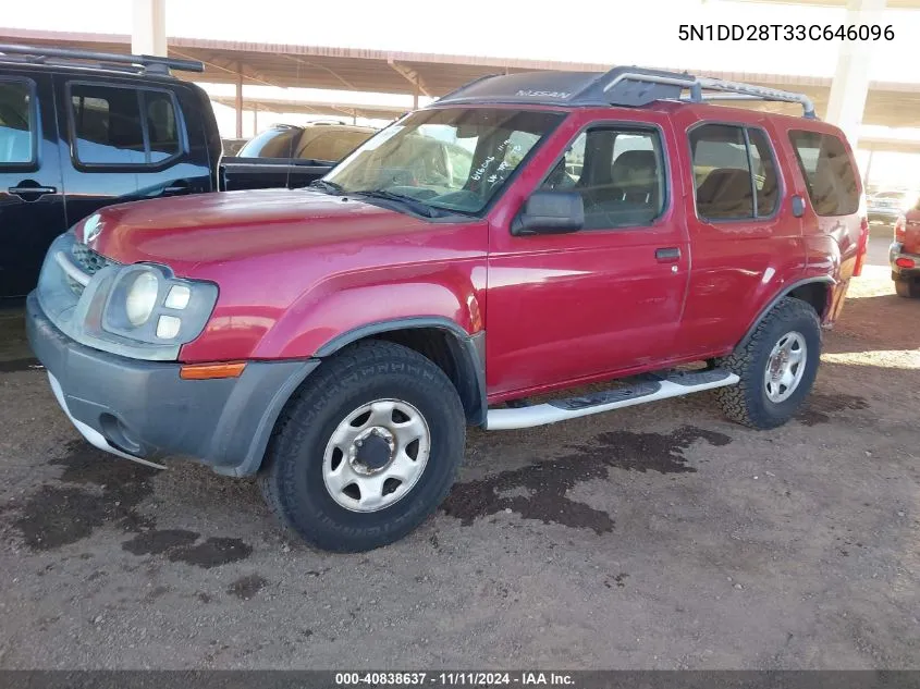 2003 Nissan Xterra Xe I4 VIN: 5N1DD28T33C646096 Lot: 40838637