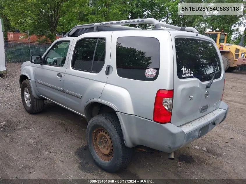 2004 Nissan Xterra Xe VIN: 5N1ED28Y54C683118 Lot: 39451848