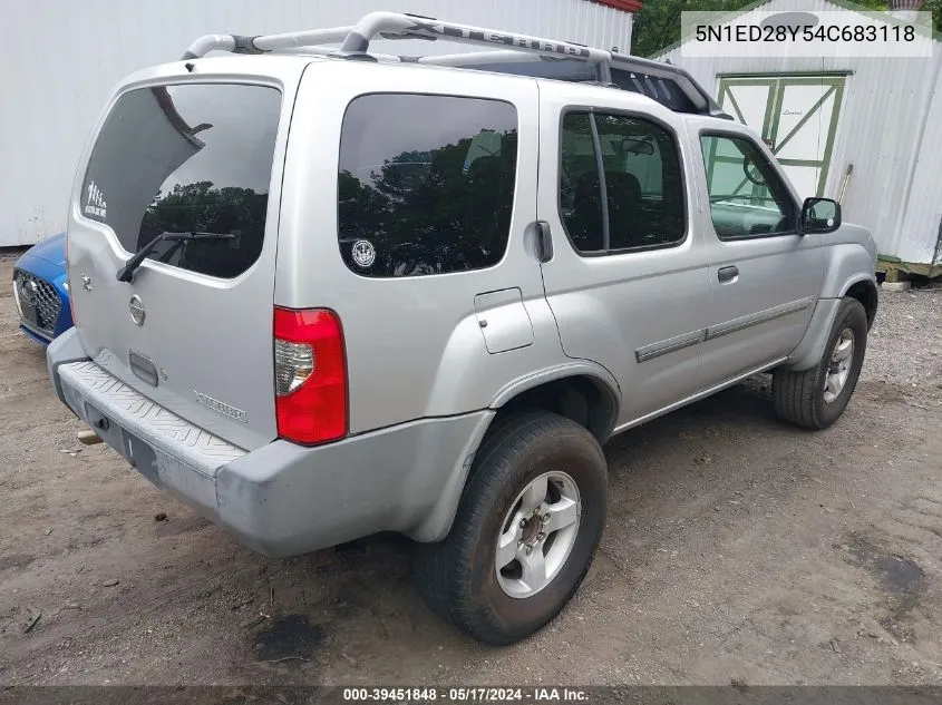 2004 Nissan Xterra Xe VIN: 5N1ED28Y54C683118 Lot: 39451848