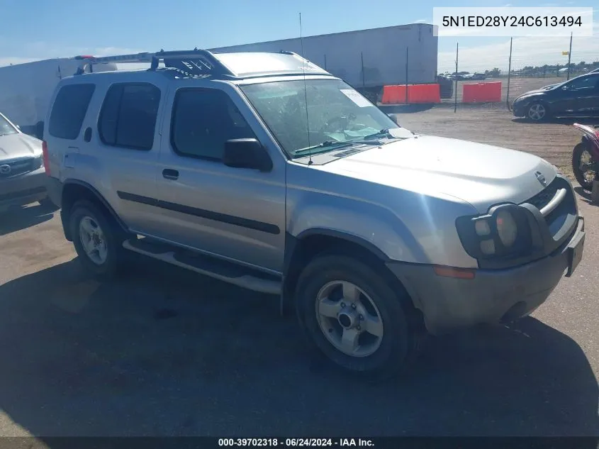 2004 Nissan Xterra Xe VIN: 5N1ED28Y24C613494 Lot: 39702318