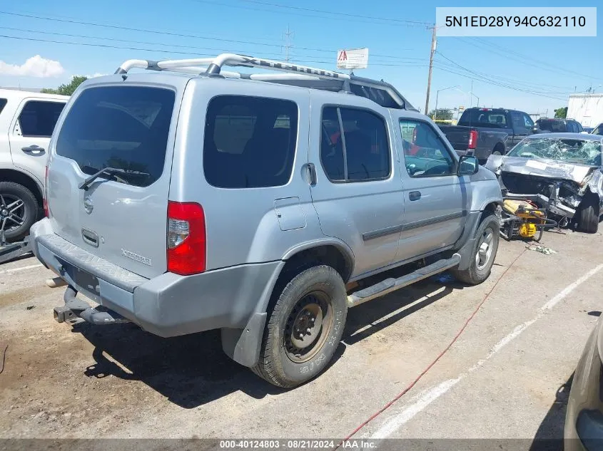 5N1ED28Y94C632110 2004 Nissan Xterra Xe/Se