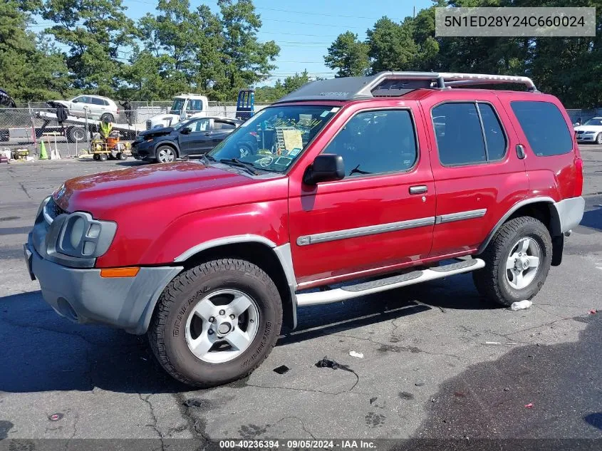 2004 Nissan Xterra Xe/Se VIN: 5N1ED28Y24C660024 Lot: 40236394