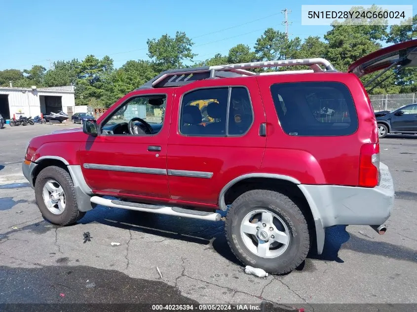 2004 Nissan Xterra Xe/Se VIN: 5N1ED28Y24C660024 Lot: 40236394