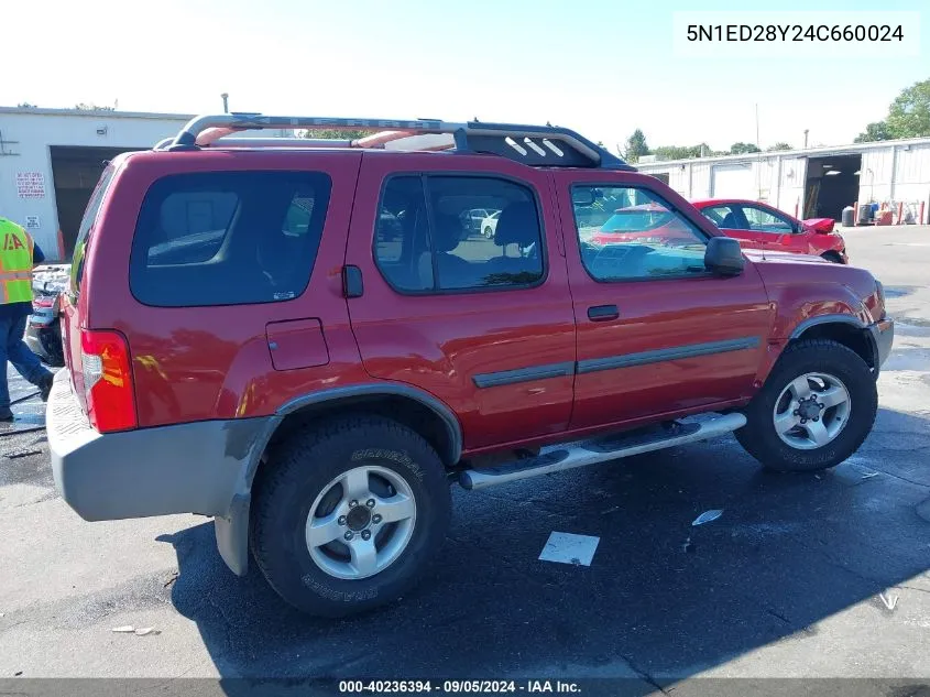 2004 Nissan Xterra Xe/Se VIN: 5N1ED28Y24C660024 Lot: 40236394