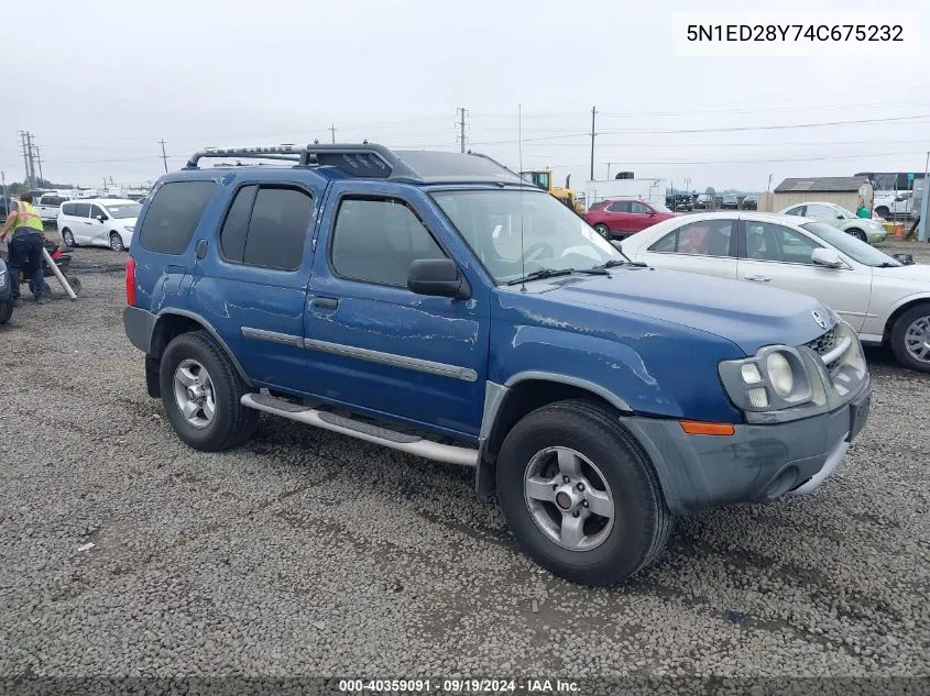 2004 Nissan Xterra Xe VIN: 5N1ED28Y74C675232 Lot: 40359091