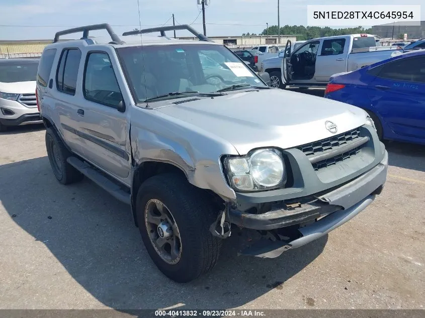 2004 Nissan Xterra Xe/Se VIN: 5N1ED28TX4C645954 Lot: 40413832