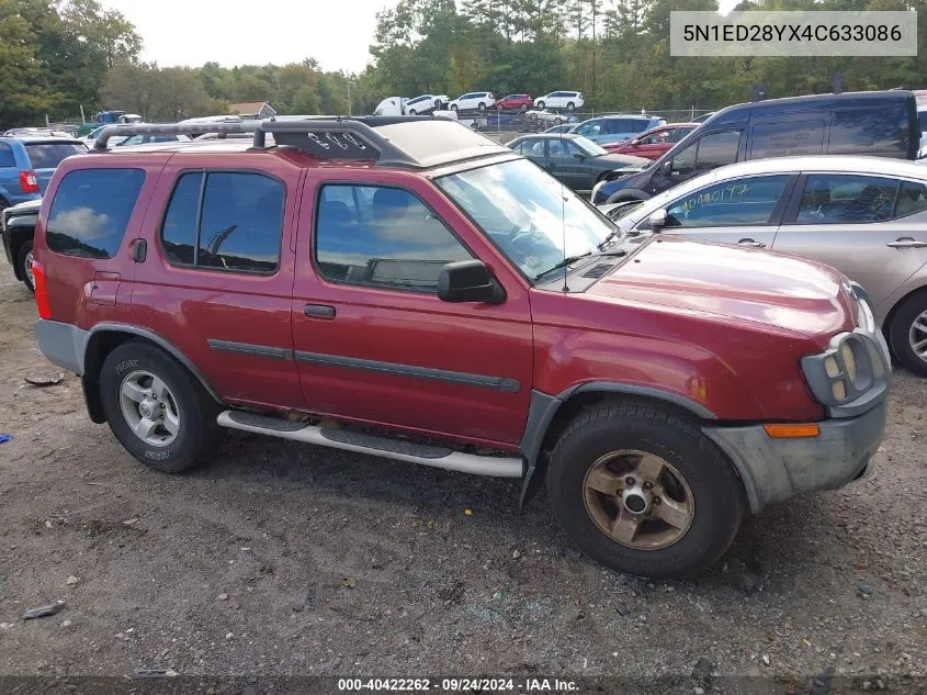 2004 Nissan Xterra Xe VIN: 5N1ED28YX4C633086 Lot: 40422262