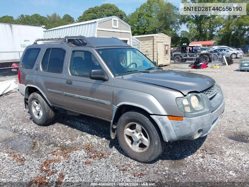 2004 Nissan Xterra Xe VIN: 5N1ED28T44C656190 Lot: 40436001