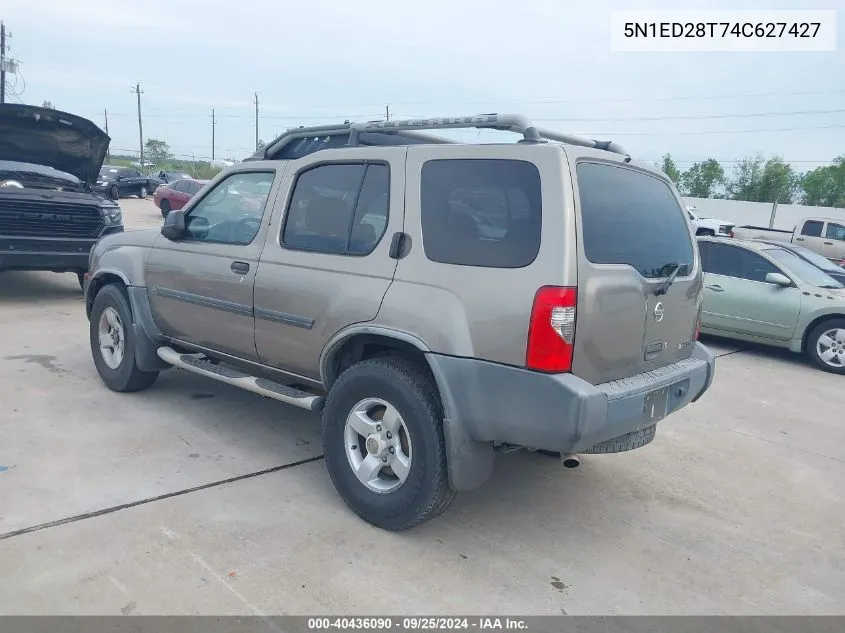 2004 Nissan Xterra Xe VIN: 5N1ED28T74C627427 Lot: 40436090