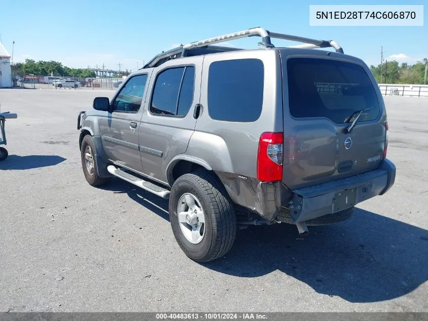 2004 Nissan Xterra Xe VIN: 5N1ED28T74C606870 Lot: 40483613