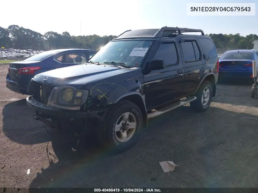 2004 Nissan Xterra Xe VIN: 5N1ED28Y04C679543 Lot: 40498419