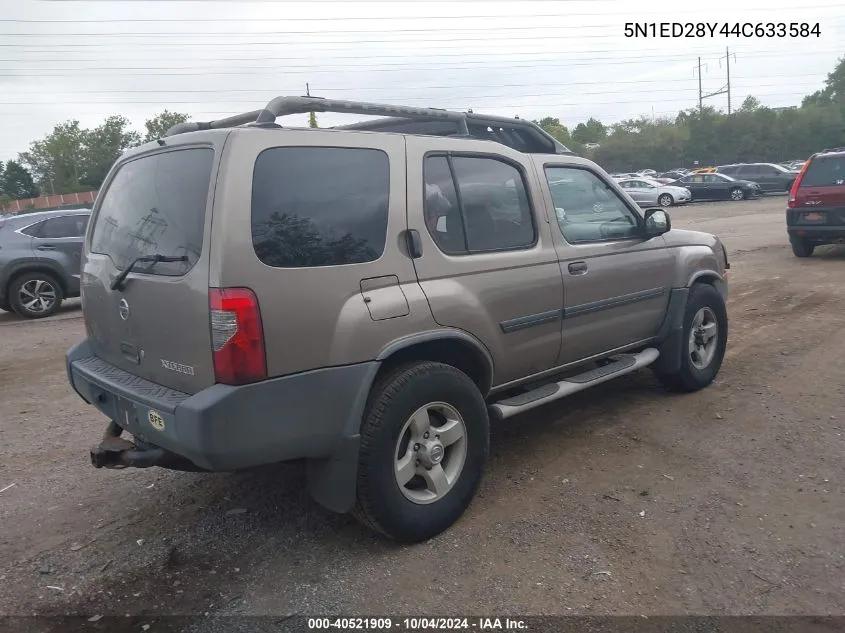 2004 Nissan Xterra Xe VIN: 5N1ED28Y44C633584 Lot: 40521909