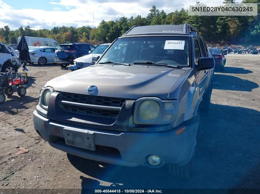 2004 Nissan Xterra Se VIN: 5N1ED28Y04C630245 Lot: 40544415