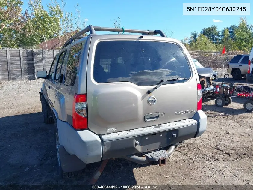 2004 Nissan Xterra Se VIN: 5N1ED28Y04C630245 Lot: 40544415