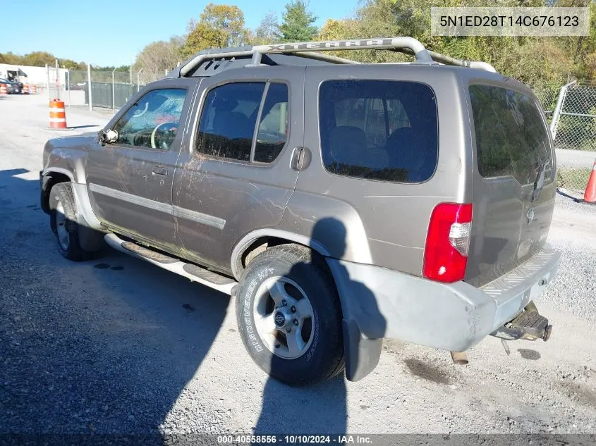 2004 Nissan Xterra Xe VIN: 5N1ED28T14C676123 Lot: 40558556