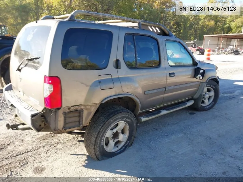 2004 Nissan Xterra Xe VIN: 5N1ED28T14C676123 Lot: 40558556