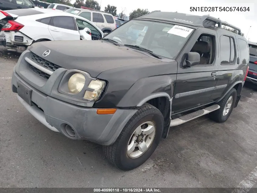 2004 Nissan Xterra Xe VIN: 5N1ED28T54C674634 Lot: 40590118