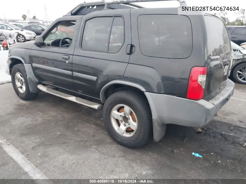 2004 Nissan Xterra Xe VIN: 5N1ED28T54C674634 Lot: 40590118