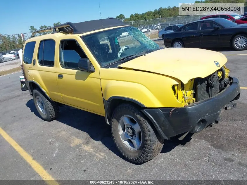 2004 Nissan Xterra Xe VIN: 5N1ED28YX4C658098 Lot: 40623249