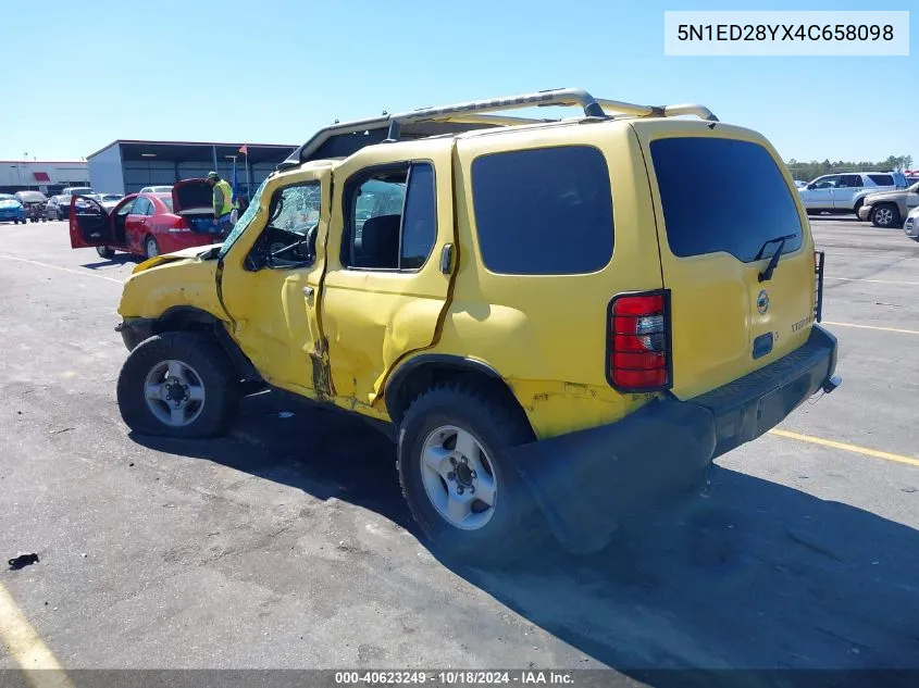 2004 Nissan Xterra Xe VIN: 5N1ED28YX4C658098 Lot: 40623249