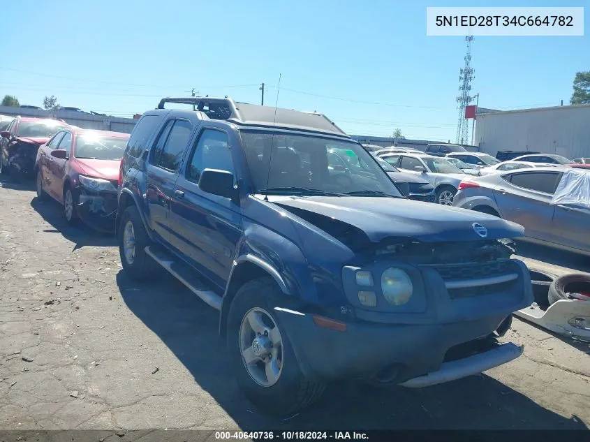 2004 Nissan Xterra Xe VIN: 5N1ED28T34C664782 Lot: 40640736