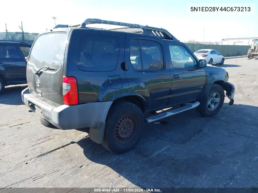 2004 Nissan Xterra Xe VIN: 5N1ED28Y44C673213 Lot: 40681421