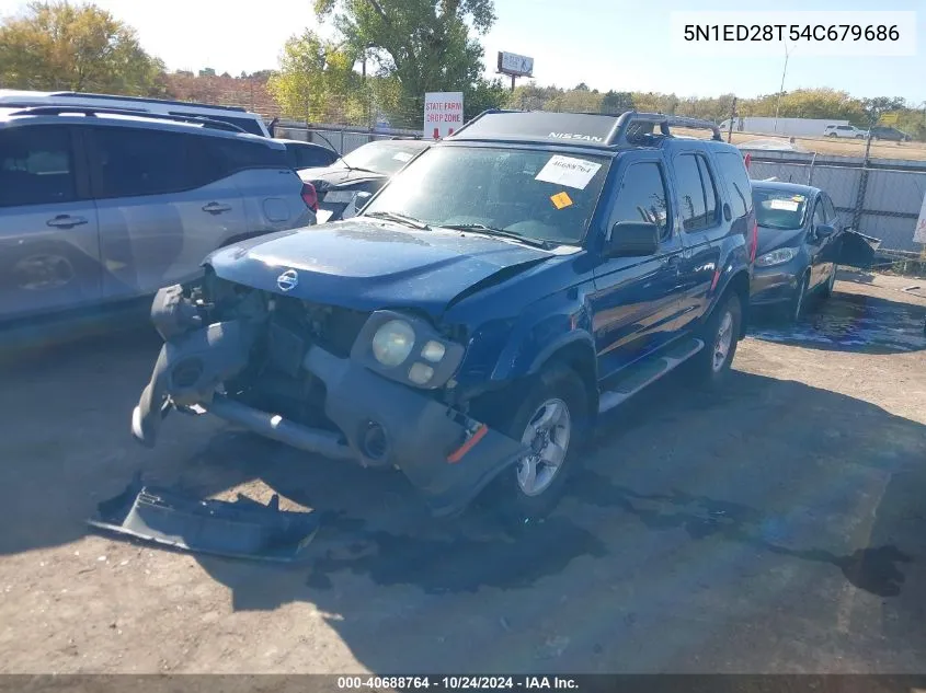 2004 Nissan Xterra Xe/Se VIN: 5N1ED28T54C679686 Lot: 40688764