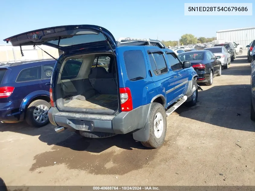 2004 Nissan Xterra Xe/Se VIN: 5N1ED28T54C679686 Lot: 40688764