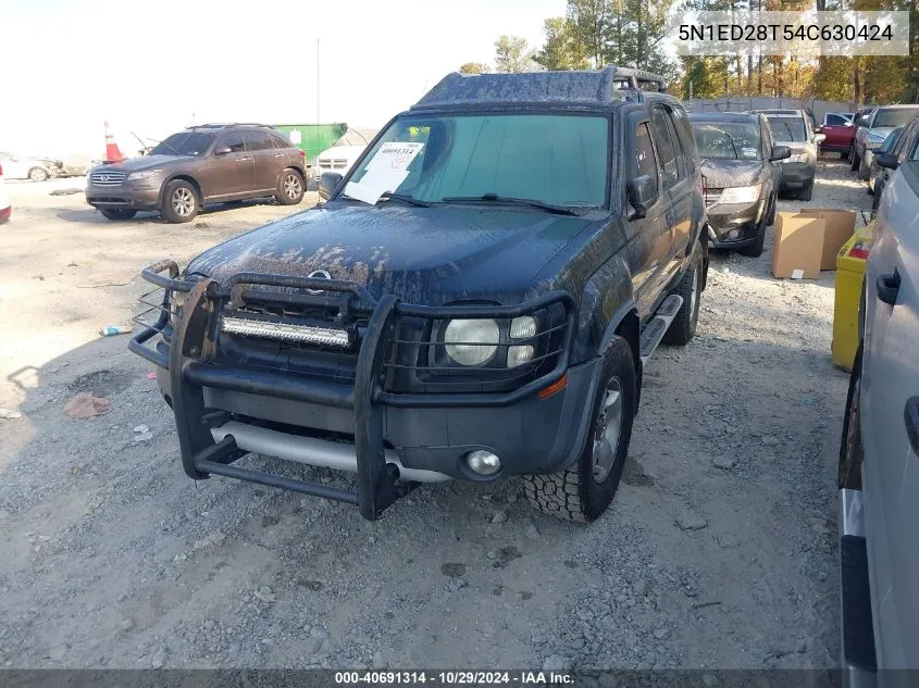 2004 Nissan Xterra Xe VIN: 5N1ED28T54C630424 Lot: 40691314