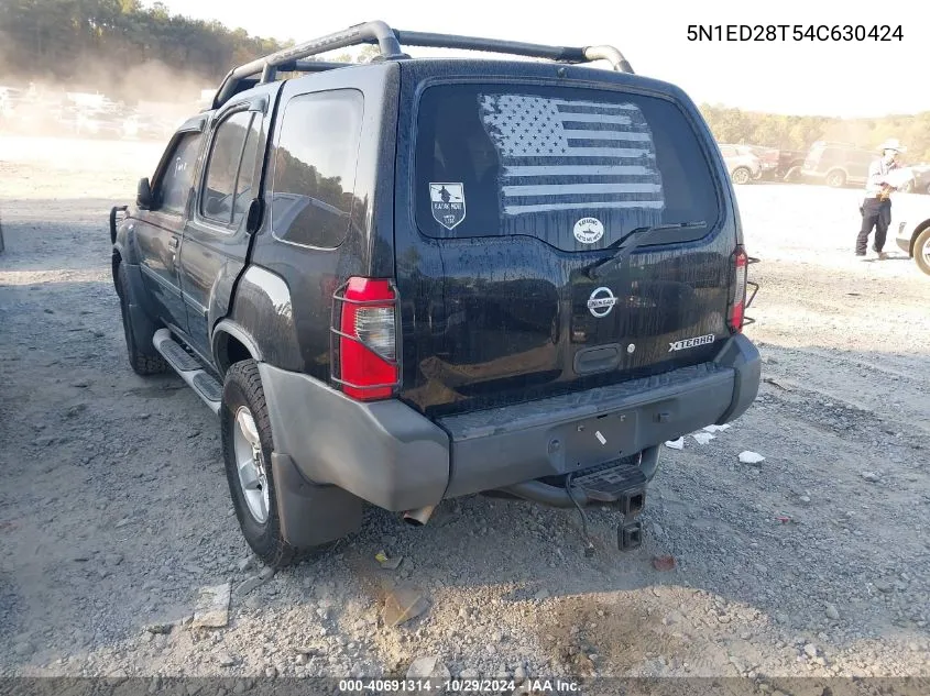 2004 Nissan Xterra Xe VIN: 5N1ED28T54C630424 Lot: 40691314