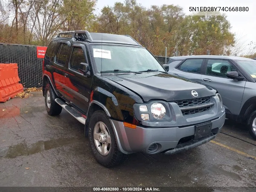 2004 Nissan Xterra Xe VIN: 5N1ED28Y74C668880 Lot: 40692880