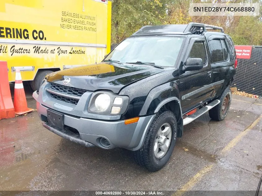 2004 Nissan Xterra Xe VIN: 5N1ED28Y74C668880 Lot: 40692880