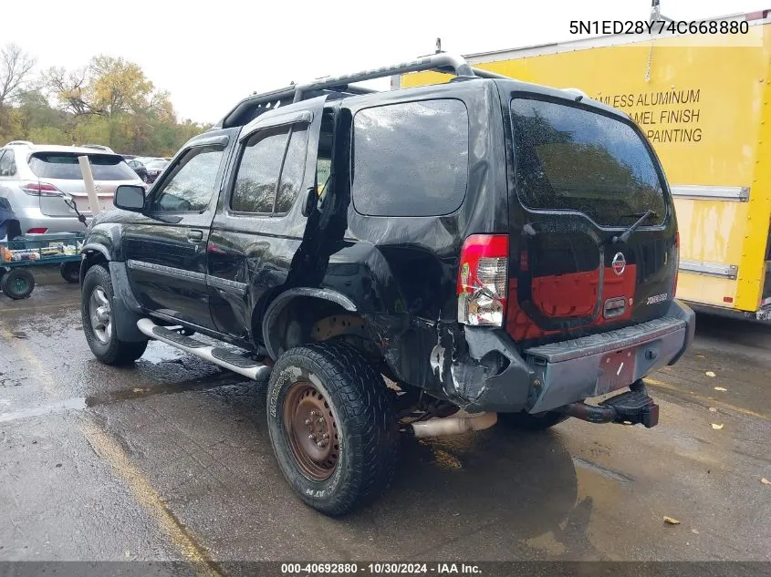 2004 Nissan Xterra Xe VIN: 5N1ED28Y74C668880 Lot: 40692880