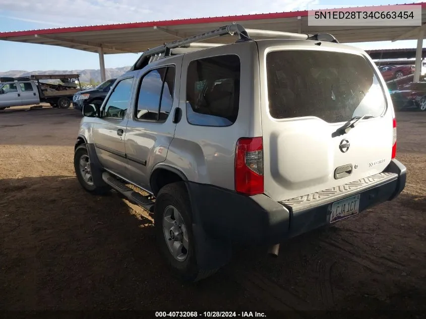 2004 Nissan Xterra Xe VIN: 5N1ED28T34C663454 Lot: 40732068