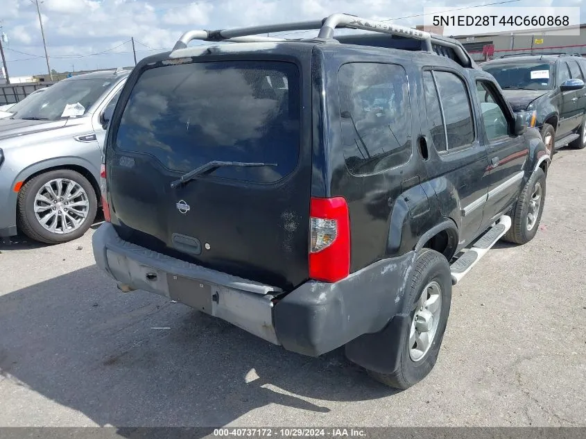 2004 Nissan Xterra Xe VIN: 5N1ED28T44C660868 Lot: 40737172