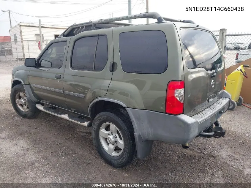 2004 Nissan Xterra Xe VIN: 5N1ED28T14C660438 Lot: 40742676