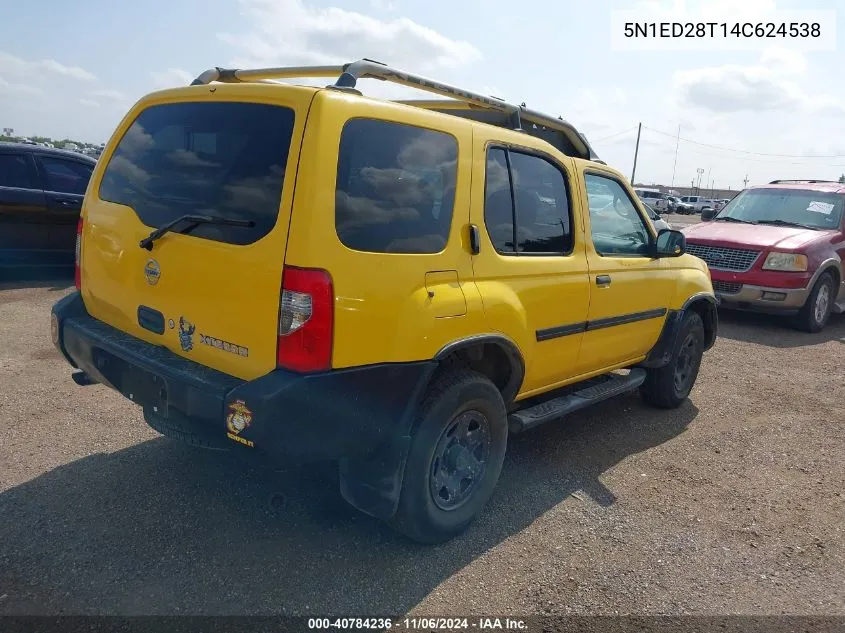 2004 Nissan Xterra Xe VIN: 5N1ED28T14C624538 Lot: 40784236