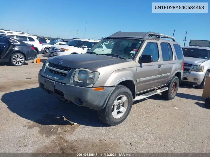 2004 Nissan Xterra Xe VIN: 5N1ED28Y54C684463 Lot: 40838547