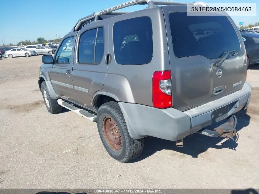 2004 Nissan Xterra Xe VIN: 5N1ED28Y54C684463 Lot: 40838547