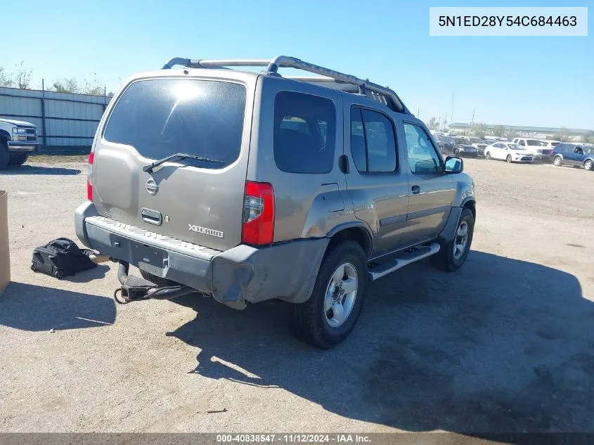 2004 Nissan Xterra Xe VIN: 5N1ED28Y54C684463 Lot: 40838547