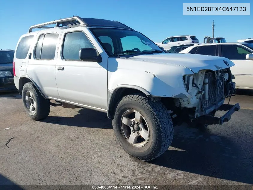 2004 Nissan Xterra Xe VIN: 5N1ED28TX4C647123 Lot: 40854114