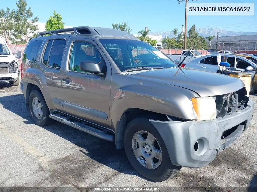 2005 Nissan Xterra S VIN: 5N1AN08U85C646627 Lot: 39348076