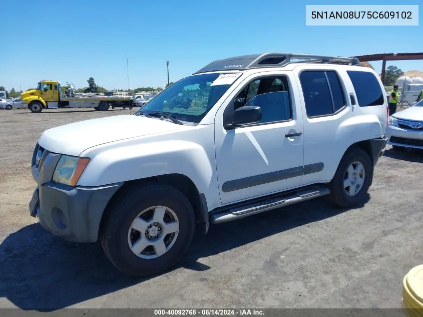 2005 Nissan Xterra S VIN: 5N1AN08U75C609102 Lot: 40092768