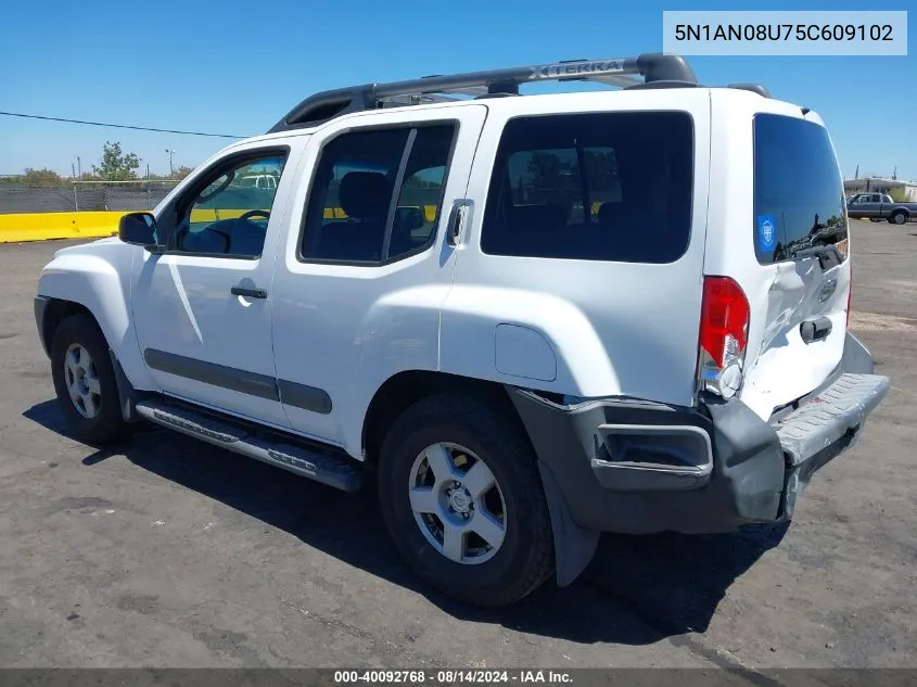 2005 Nissan Xterra S VIN: 5N1AN08U75C609102 Lot: 40092768