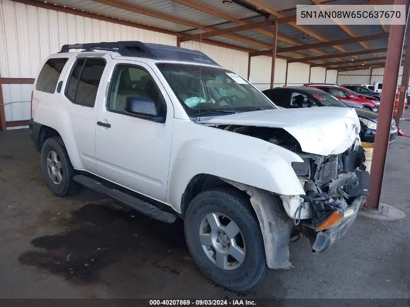 2005 Nissan Xterra S VIN: 5N1AN08W65C637670 Lot: 40207869