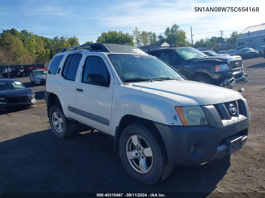 2005 Nissan Xterra Se VIN: 5N1AN08W75C654168 Lot: 40310467